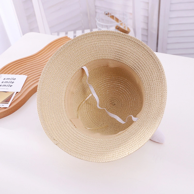 Summer Children Kids Outdoor Sunhat Wholesale Paper Straw Beach Hat