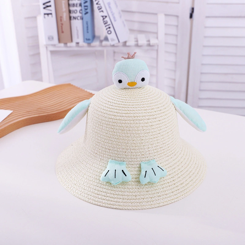 Summer Children Kids Outdoor Sunhat Wholesale Paper Straw Beach Hat