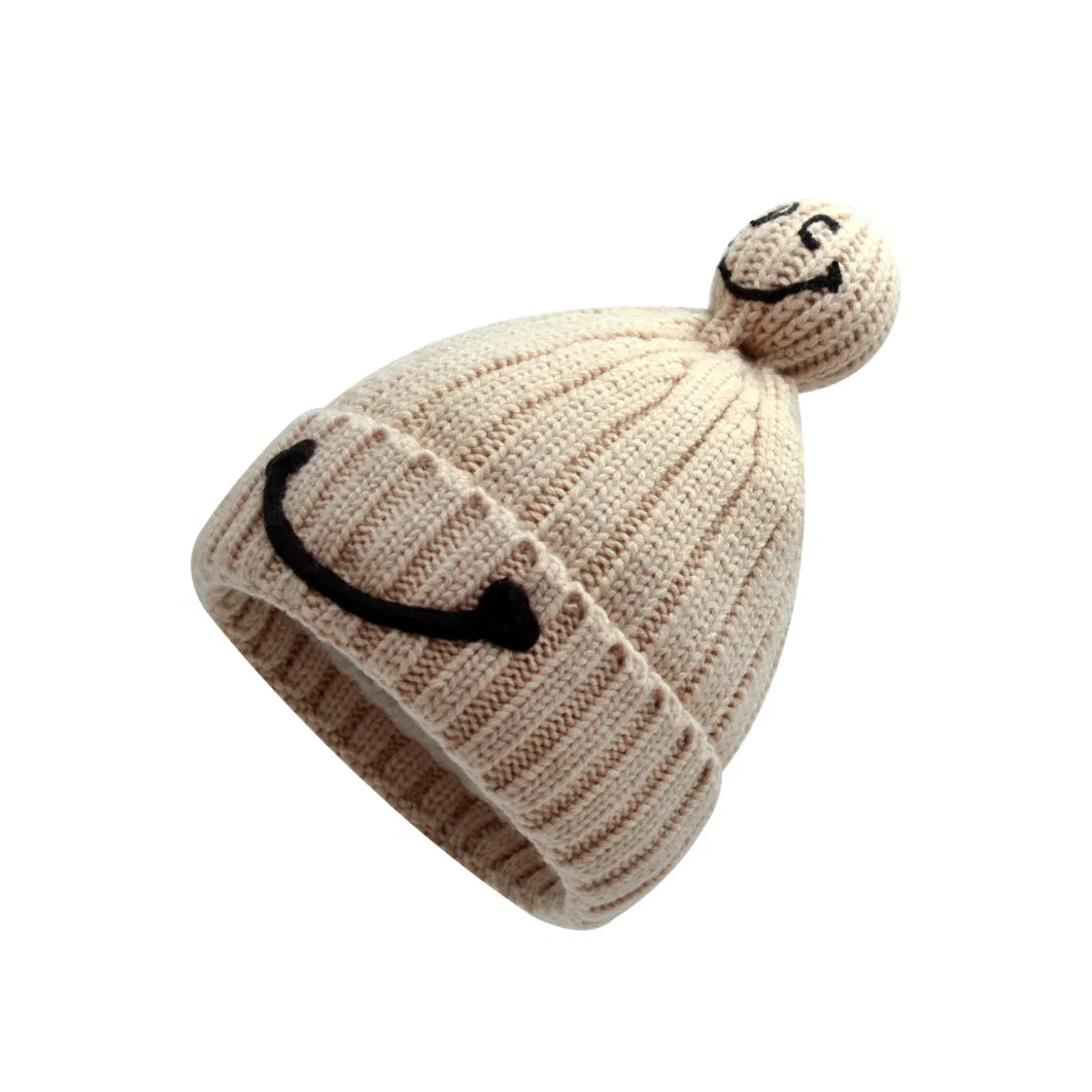 Premium Fashion Collection Knitted Smiley POM Hat